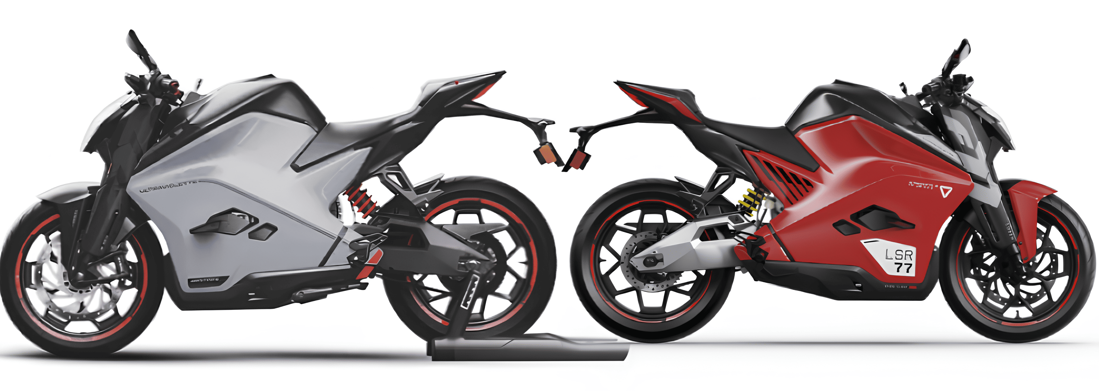 Two motorcycle models